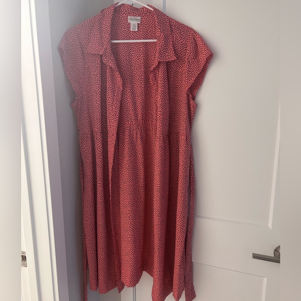 Maternity shirt dress
